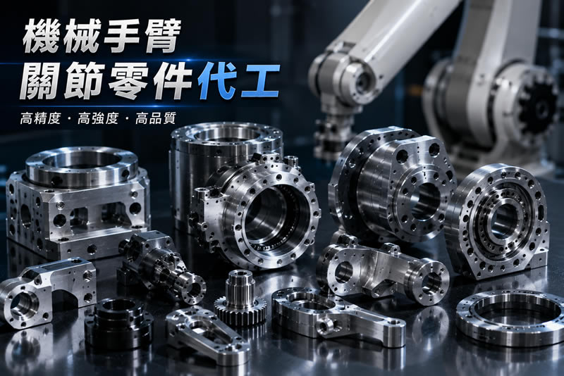 機械手臂關節零件代工：多軸 CNC 加工，自動化設備精密零件穩定供應